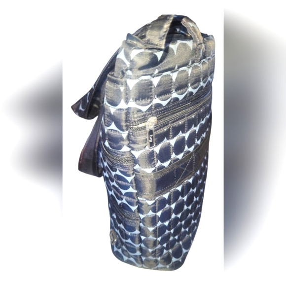 Lug Taxicab Black Pattern Quilted Purse Travel Storage Pockets Diaper Tote Bag - Picture 2 of 13